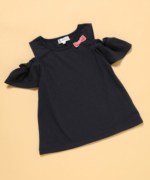 ROPE' PICNIC　KIDS(ロぺピクニックキッズ)/【ROPE' PICNIC KIDS】オフショルダーTシャツ/ネイビー（40）