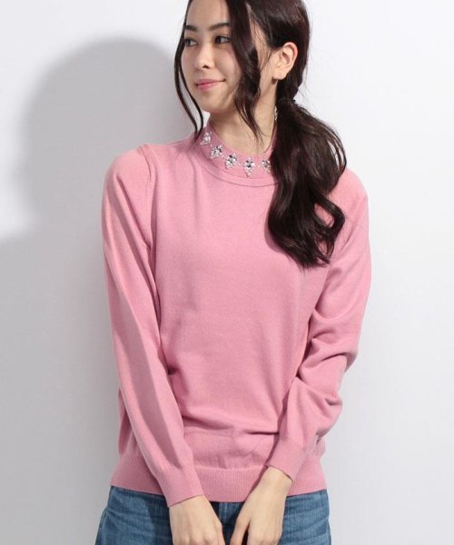 セール Earth Music Ecology アースミュージックアンドエコロジー 取り外し衿ビジューニットプルオーバー Offprice Ec Offprice Ec Magaseek