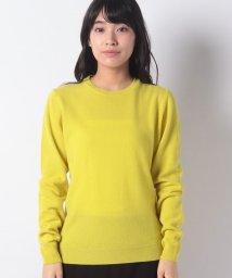 BENETTON (women)(ベネトン（レディース）)/バージンウールクルーネックニット・セーター/レモンイエロー