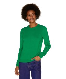 BENETTON (women)(ベネトン（レディース）)/バージンウールクルーネックニット・セーター/グリーン