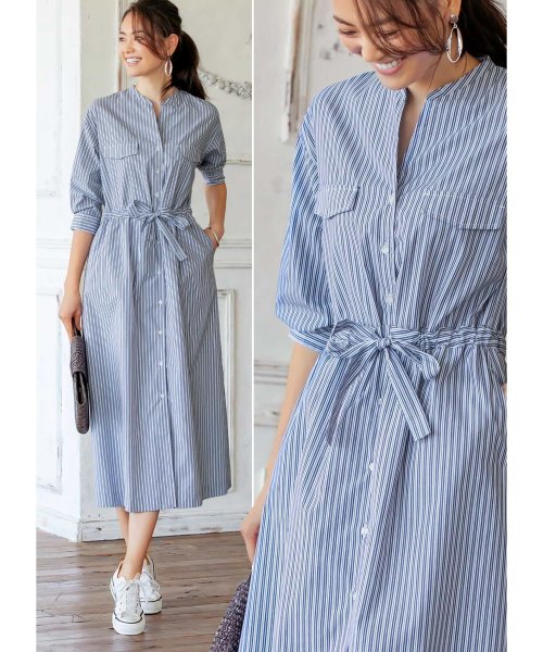 Luxe ウエストリボンシャツワンピース スタイルデリ Style Deli Magaseek