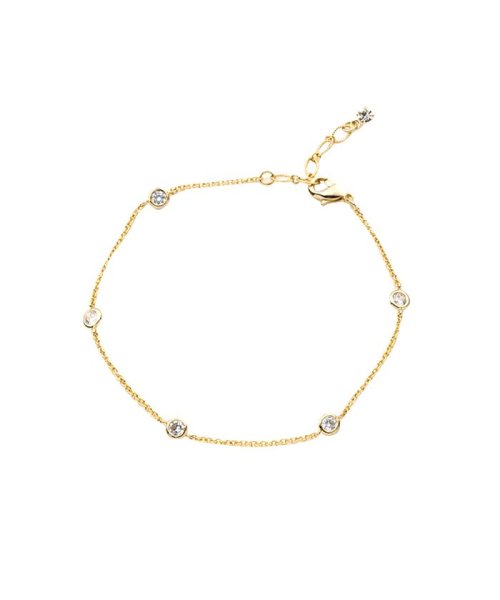 華奢な手元を演出するジルコニアのチェーンブレスレット クリームドット Cream Dot Magaseek