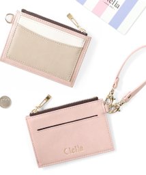 Clelia(クレリア)/パスケース レディース フラグメントケース トリコロール 定期入れ フェイクレザー 小銭入れ ミラー付き/その他