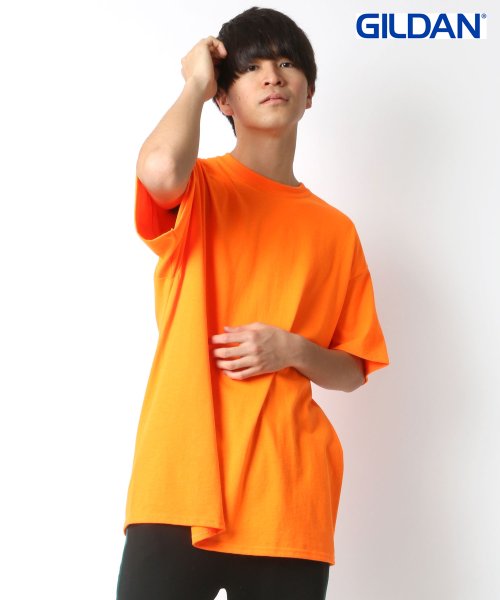 LAZAR(ラザル)/【Lazar】GILDAN/ギルダン WEB限定 ビッグシルエット USAフィット 1/2スリーブＴシャツ メンズ Tシャツ 半袖 無地 シンプル/オレンジ