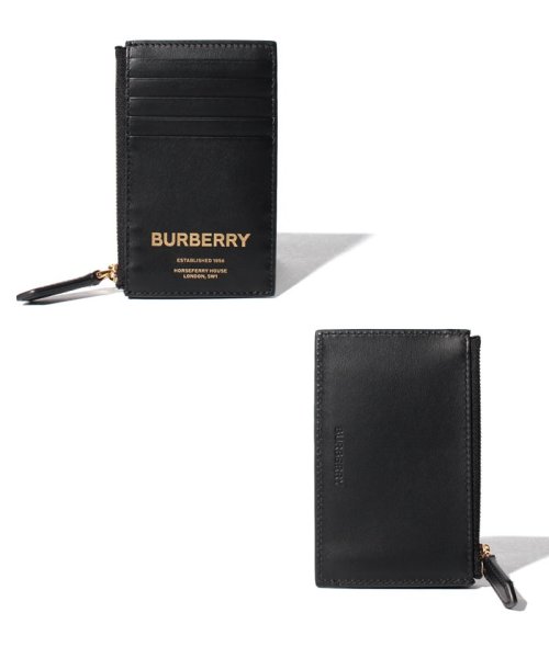 BURBERRY(バーバリー)/【メンズ】【BURBERRY】Ｈorse ferry print ジップカードケース/BLACK