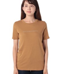 BENETTON (women)(ベネトン（レディース）)/ロゴクルーネック半袖Tシャツ・カットソー/ライトブラウン