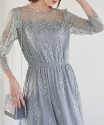 ROPE' PICNIC(ロペピクニック)/【Mon E’toile/モンエトワール】【結婚式にも】レースDRESS/サックス（48）