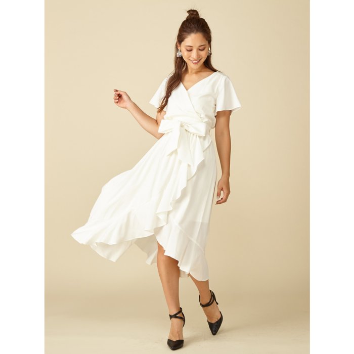 セール カシュクールラッフルワンピース ロイヤルパーティー Royal Party Magaseek