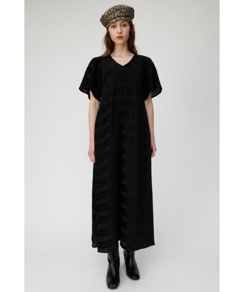 moussy(マウジー)/SHADOW PLAID MAXI ドレス/BLK