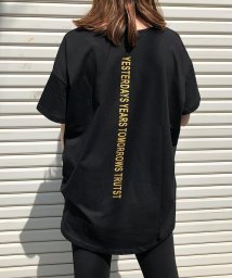 felt maglietta(フェルトマリエッタ)/オーバーサイズバックプリントTシャツコットン100/ブラック系6