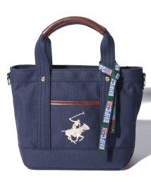 BEVERLY HILLS POLO CLUB(ビバリーヒルズポロクラブ)/ビバリーヒルズポロクラブ キャンパストートバックSS(ショルダーストラップ付)/ネイビー系