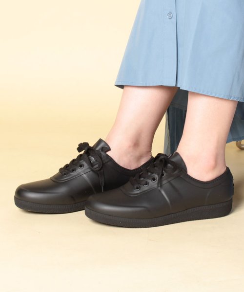 HUNTER(ハンター)/★【訳あり】【国内正規品】W ORG SNEAKER LO RUBBER/ブラック