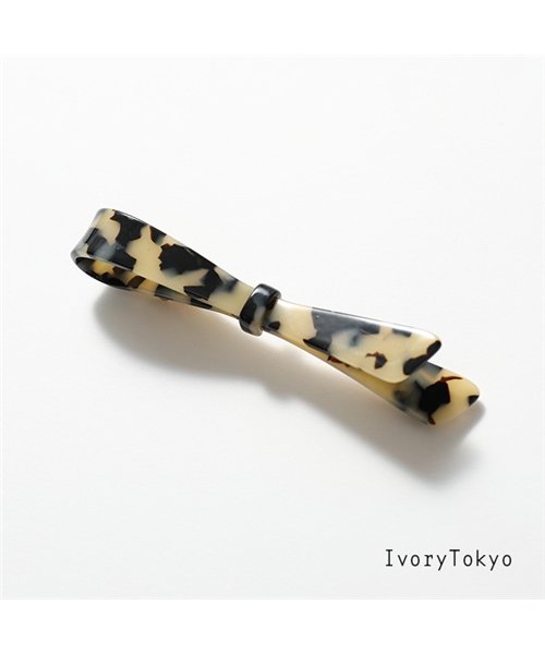 France Luxe(フランスラックス)/10512 Ribbon Bow Long and Skinny Barrette Classic リボン ボウ バレッタ ヘアーアクセサリー/IvoryTokyo