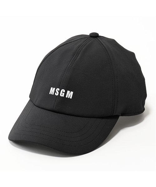MSGM(MSGM)/ML05 ロゴ ベースボールキャップ 帽子 スポーツ 99/ブラック ユニセックス/ブラック