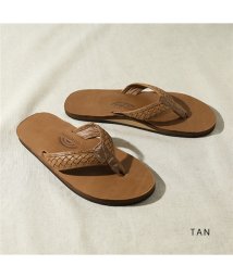 RAINBOWSANDALS(レインボーサンダル)/301 ALTWS レザー イントレチャート編みトング サンダル ビーチ サンダル ビーサン カラー2色 メンズ /TAN