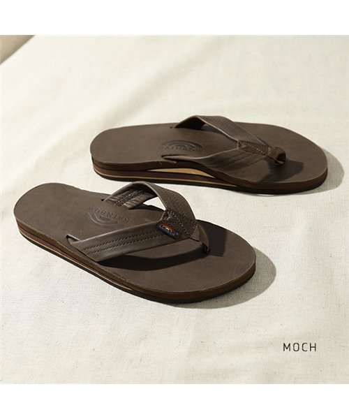 RAINBOWSANDALS(レインボーサンダル)/302 ALTS0 レザー トングサンダル ビーチ サンダル ビーサン カラー4色 メンズ /MOCH