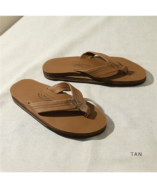 RAINBOWSANDALS(レインボーサンダル)/302 ALTS0 レザー トングサンダル ビーチ サンダル ビーサン カラー4色 メンズ /TAN