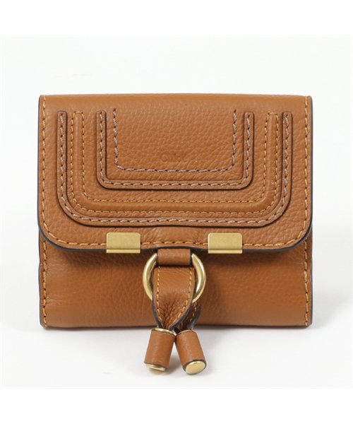 Chloe(クロエ)/CHC10UP572 161 001 MARCIE レザー 二つ折り財布 ミディアム スモール財布 25M/Tan レディース/ブラウン