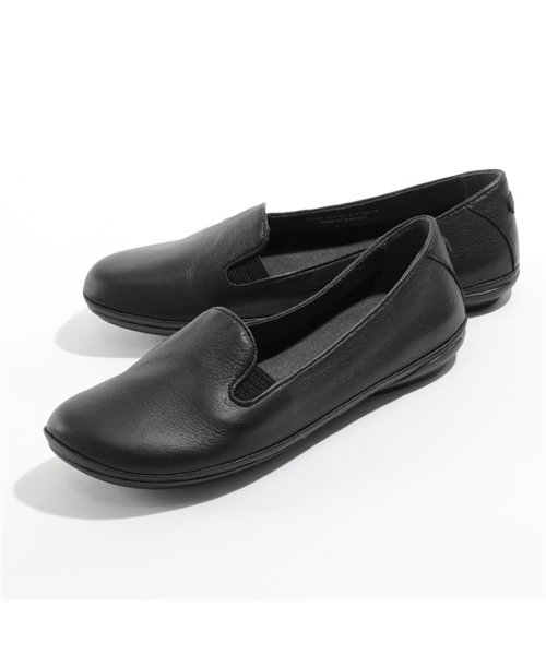 セール 217 Right Nina Sella Pina ソフトレザー スリッポン デッキシューズ ローファー 013 Negro Negro レディース カンペール Camper Magaseek