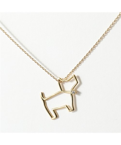 Perrito Fabric クリスタル ストーン 犬 ネックレス ペンダント アクセサリー 9kt Yellowgold White Diamond アリータ Aliita Magaseek