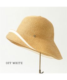 abu(アブ)/NH－054 ライン ストローハット ペーパーハット ツバ広 帽子 折り畳み可能 カラー4色 レディース/OFFWHITE