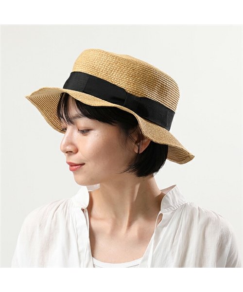 Nh 068 カンカン帽 ペーパーハット 帽子 折り畳み可能 Black レディース アブ Abu Magaseek