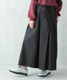 osharewalker(オシャレウォーカー)/『カシュクールチノワイドパンツ』/ブラック