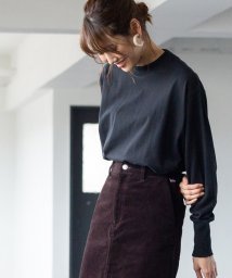 coen(coen)/【WEB限定】USAコットンクルーネックカットソー#/BLACK