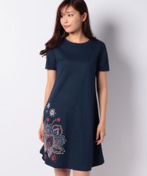 Desigual(デシグアル)/WOMAN KNIT DRESS SHORT SLEEVE/ブルー系