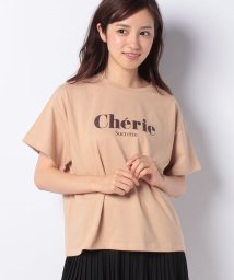 INGNI(イング)/シンプルロゴTシャツ                              /ベージュ×ブラウン