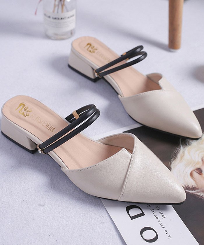 セール バブーシュサンダル レディース 歩きやすい ポインテッドトゥ ミュールサンダル つっかけ パンプス 即納 ミニミニストア Miniministore Magaseek