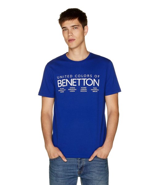 BENETTON (mens)(ベネトン（メンズ）)/ロゴTシャツ・カットソー/ブルー