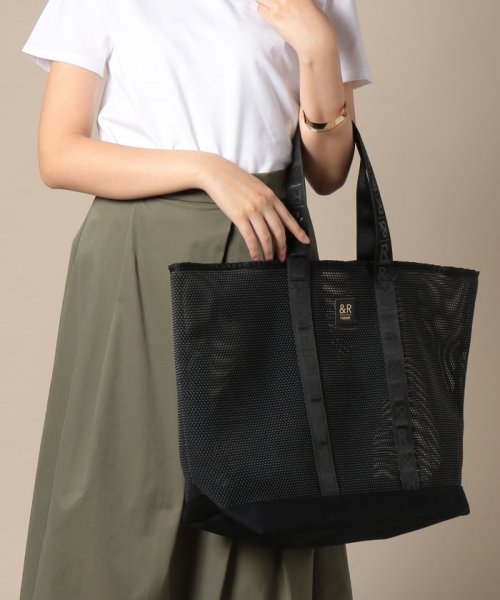 russet(ラシット)/Two Color Mesh Tote【&R】(T－116－WEB)/チャコールグレー