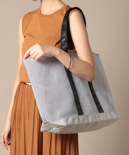 russet(ラシット)/Two Color Mesh Tote【&R】(T－116－WEB)/ライトグレー