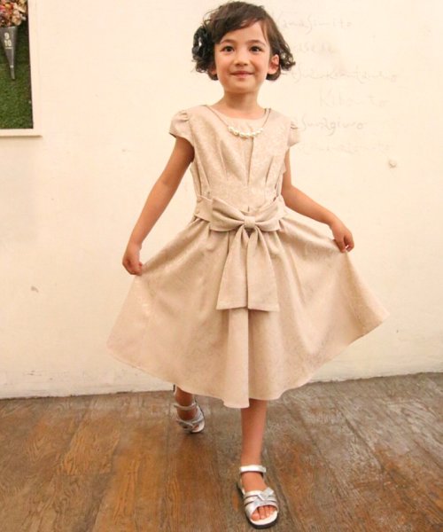 ジャガード素材リボン付きドレス ｋｉｄｓ エイミーパール バイ パウダーシュガー キッズ Eimy Peal By Powder Sugar Kids Magaseek