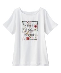 GeeRA(ジーラ)/レディシルエットデザインTシャツ      /シシュウホワイト