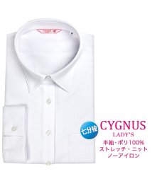 YAMAKI BRAND/CYGNUS 七分袖 レギュラーカラーショートカラー ブラウス/502476292