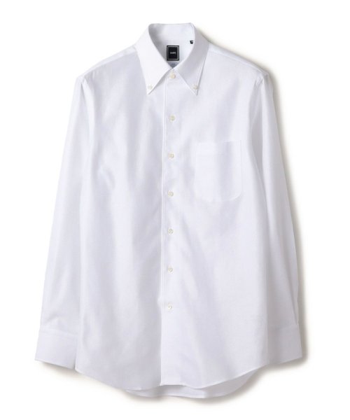SHIPS MEN(シップス　メン)/SD: 【MONTI社製生地】カラミ ソリッド イタリアンボタンダウンシャツ(ホワイト)/ホワイト