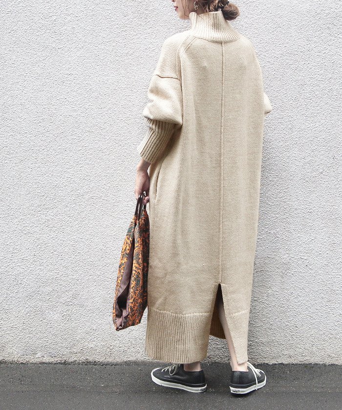 Web限定 タートルバックスリットニットワンピース アダム エ ロペ Adam Et Rope Magaseek