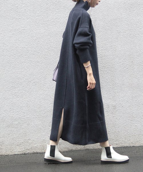 Web限定 タートルバックスリットニットワンピース アダム エ ロペ Adam Et Rope Magaseek