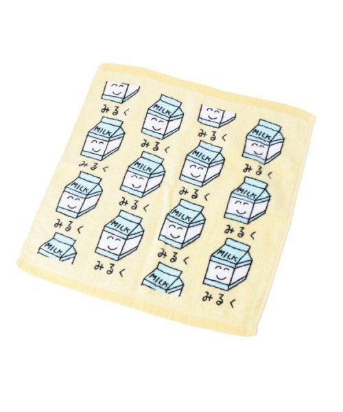 PINK-latte(ピンク　ラテ)/プリント ハンドタオル/レモンイエロー（031）