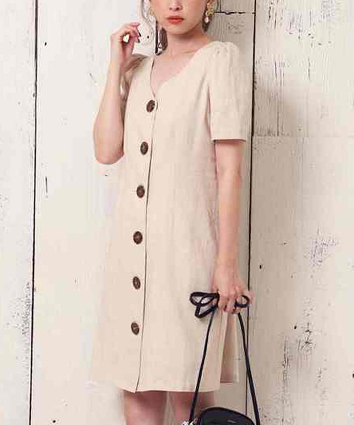 セール One After Another 前ボタンワンピース ナイスクラップ アウトレット Nice Claup Outlet Magaseek