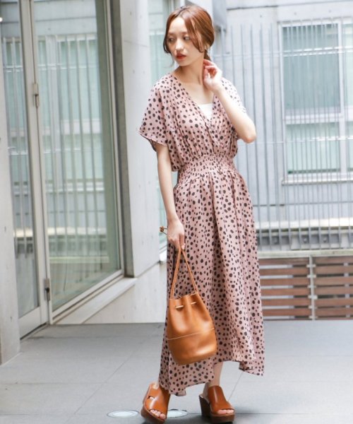 セール ダルメシアン柄カシュクールワンピース フレームスレイカズン Framesraycassin Magaseek