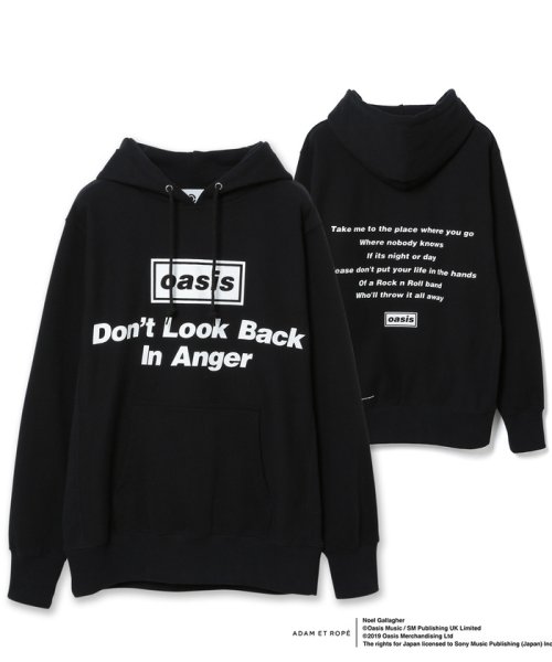 ADAM ET ROPE'(アダム　エ　ロペ)/【oasis for ADAM ET ROPE'】SONG LYRICS PARKA/UNISEX/ブラック（01）