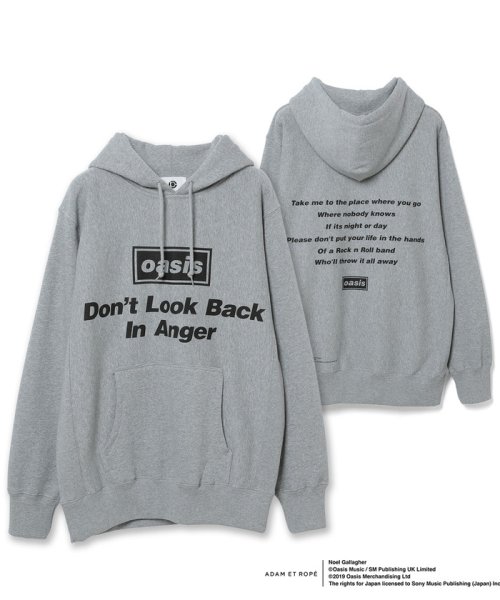 ADAM ET ROPE'(アダム　エ　ロペ)/【oasis for ADAM ET ROPE'】SONG LYRICS PARKA/UNISEX/チャコール（06）