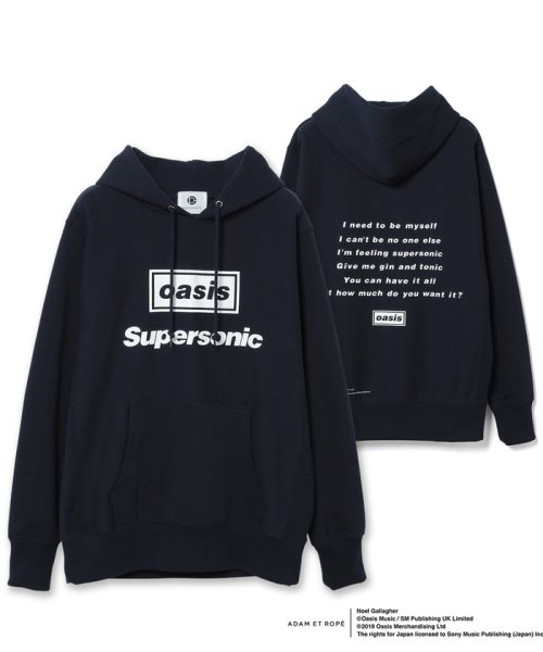 ADAM ET ROPE'(アダム　エ　ロペ)/【oasis for ADAM ET ROPE'】SONG LYRICS PARKA/UNISEX/ネイビー系（42）