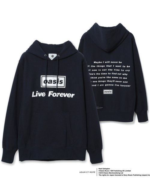 ADAM ET ROPE'(アダム　エ　ロペ)/【oasis for ADAM ET ROPE'】SONG LYRICS PARKA/UNISEX/ネイビー系（43）