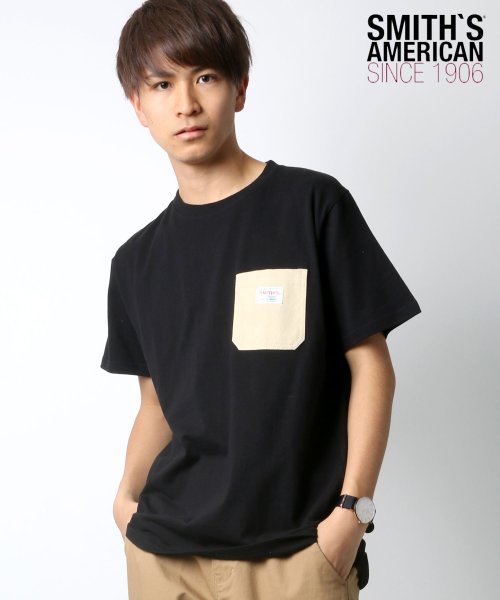 LAZAR(ラザル)/【Lazar】SMITH'S AMERICAN/スミスアメリカン ポケットTシャツ/ブラック