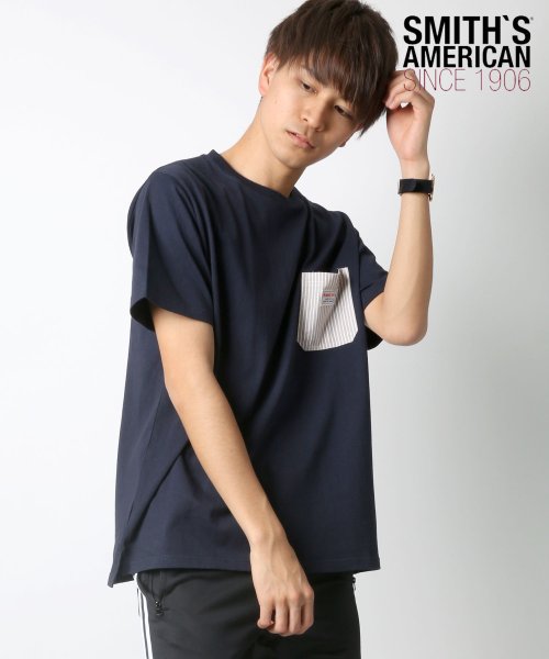 LAZAR(ラザル)/【Lazar】SMITH'S AMERICAN/スミスアメリカン ポケットTシャツ/柄C