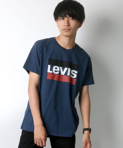 LAZAR(ラザル)/【Lazar】Leiv's/リーバイス スポーツロゴTシャツ/ネイビー